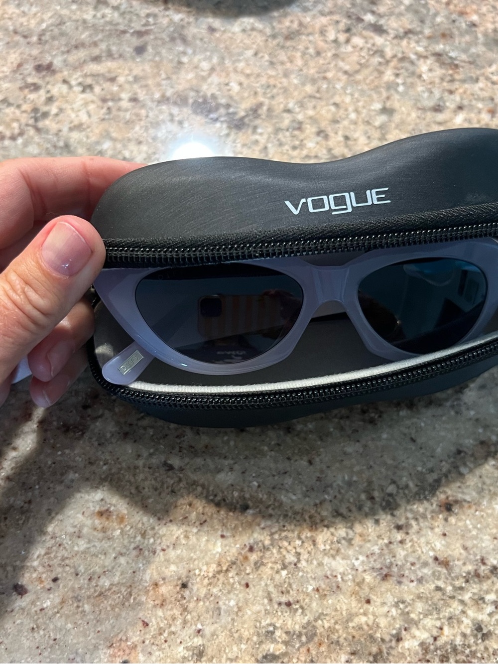 Vogue Cat-Eye Sunglasses in Light Lavender with Dark Lenses